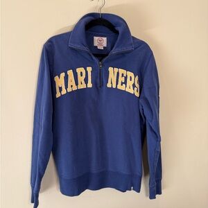 Mariners Retro vintage 47 Blue and Yellow Zip-Up Sweater